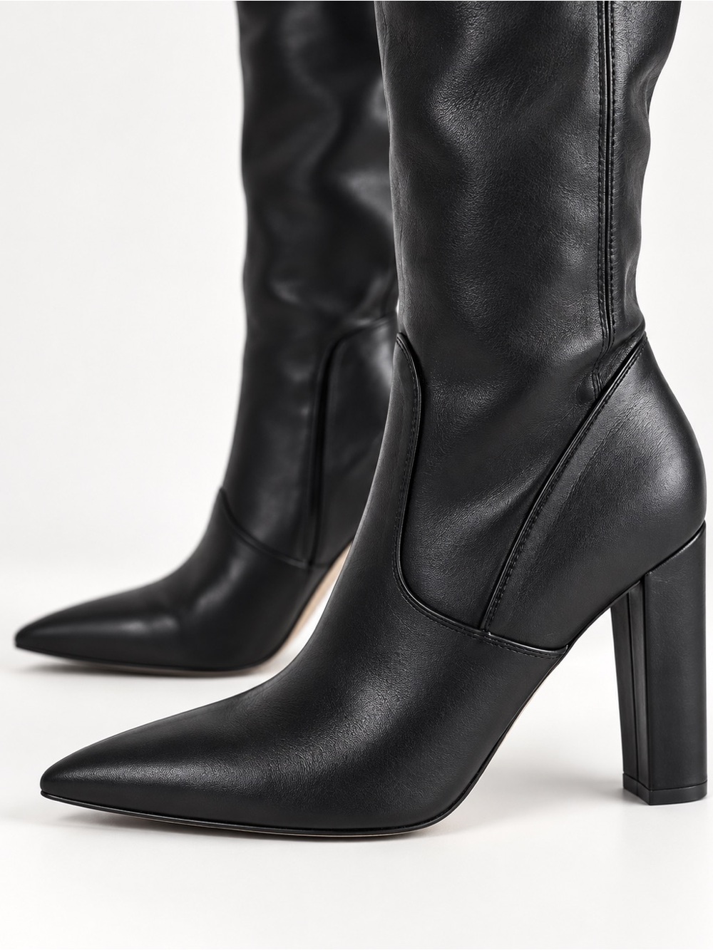 Marc Fisher LTD Black Over-the-Knee Pointed Toe Boots Size 8M - Picture 3 of 4